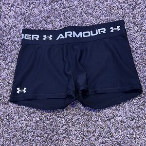 Under Armour Black Athletic Shorts Moisture-Wicking Stretch